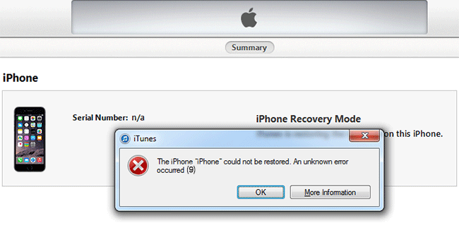 iphone error 9