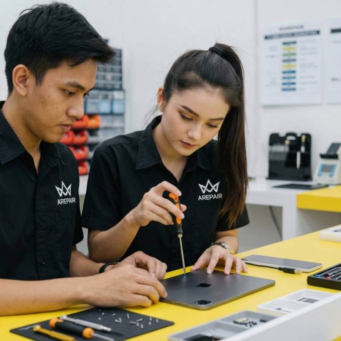 service layar ipad retak
